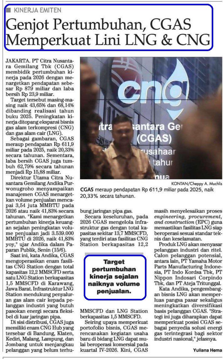 Genjot Pertumbuhan CGAS memeperkuat lini LNG dan CNG